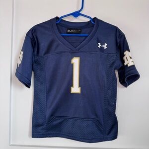 Kids’ Under Armour #1 Notre Dame Jersey Shirt Size 18 Months
